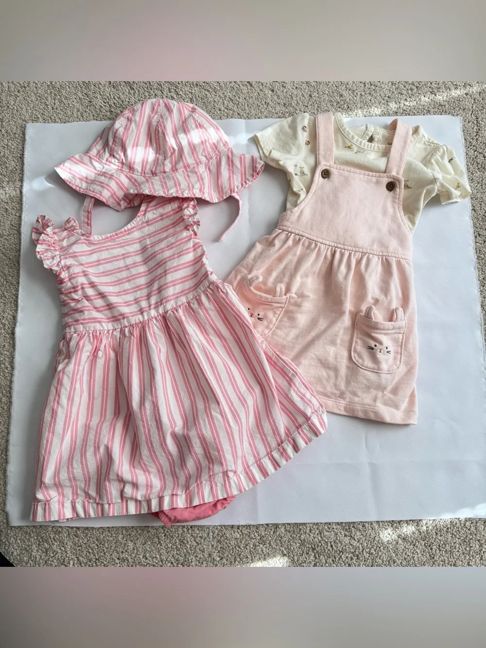 Baby Girl 9-12 months Dress, Onesie, T-shirts, Shorts bundle Carter’s GAP